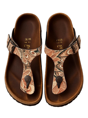 Birkenstock Papillio Gizeth Sandal Peacock Brown Size 8 8.5